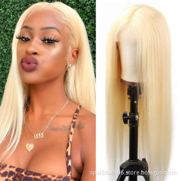613 Closure Wigs For Black Women Human Hair Virgin Cuticle Aligned Hair blond Hd Lace Front Wig Straight 613 Full Lace Wigs